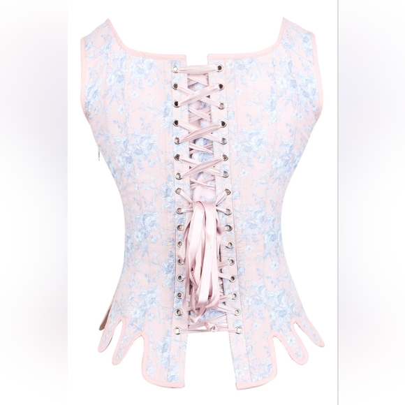 Corset Story Pink Floral Historic Corset 26" - Picture 2 of 3